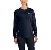 Carhartt Women's FR Force Long Sleeve Shirt in Dark Navy